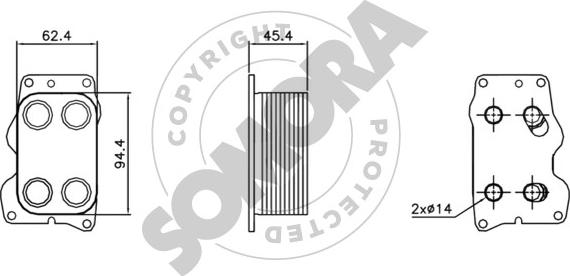 Somora 093665 - Radiatore olio, Olio motore autozon.pro