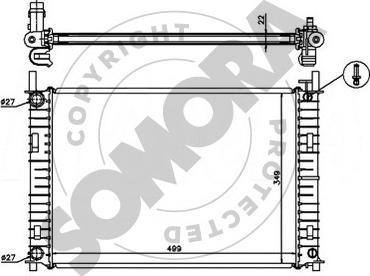 Somora 092541 - Radiatore, Raffreddamento motore autozon.pro