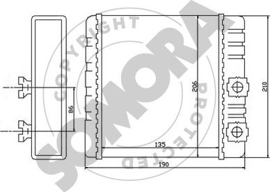 Somora 040550A - Scambiatore calore, Riscaldamento abitacolo autozon.pro