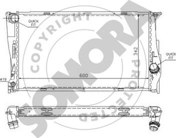 Somora 040740A - Radiatore, Raffreddamento motore autozon.pro