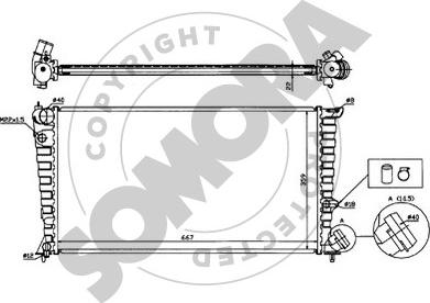 Somora 054140 - Radiatore, Raffreddamento motore autozon.pro