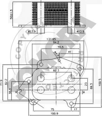 Somora 054365 - Radiatore olio, Olio motore autozon.pro