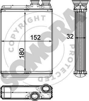 Somora 050550 - Scambiatore calore, Riscaldamento abitacolo autozon.pro