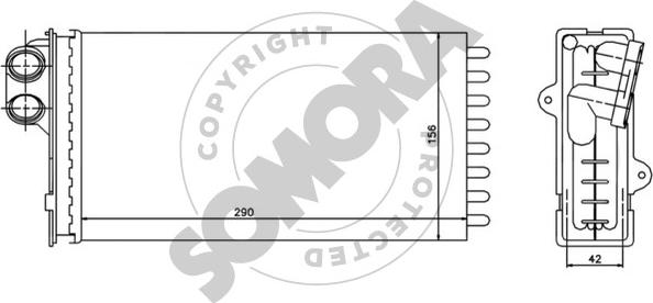 Somora 052050 - Scambiatore calore, Riscaldamento abitacolo autozon.pro