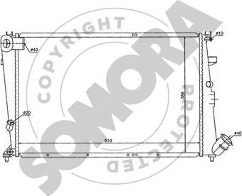 Somora 052240A - Radiatore, Raffreddamento motore autozon.pro