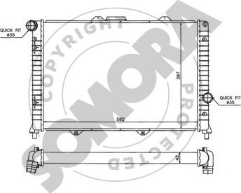 Somora 011240D - Radiatore, Raffreddamento motore autozon.pro