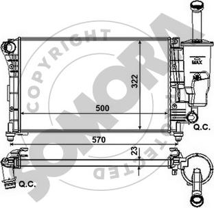 Somora 080540B - Radiatore, Raffreddamento motore autozon.pro