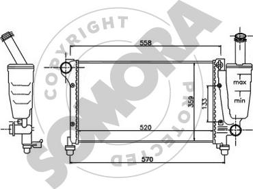 Somora 080540 - Radiatore, Raffreddamento motore autozon.pro