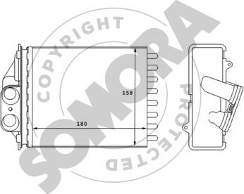 Somora 080250 - Scambiatore calore, Riscaldamento abitacolo autozon.pro
