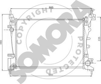 Somora 081540 - Radiatore, Raffreddamento motore autozon.pro