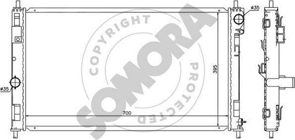 Somora 033140 - Radiatore, Raffreddamento motore autozon.pro