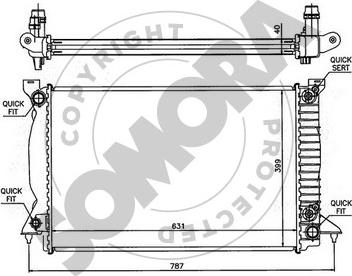 Somora 021540E - Radiatore, Raffreddamento motore autozon.pro