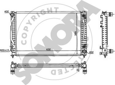 Somora 021340E - Radiatore, Raffreddamento motore autozon.pro