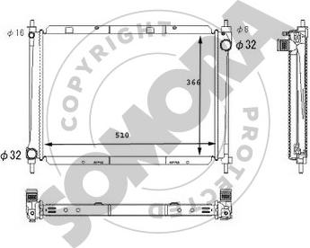 Somora 191040C - Radiatore, Raffreddamento motore autozon.pro