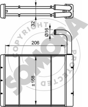 Somora 153050 - Scambiatore calore, Riscaldamento abitacolo autozon.pro