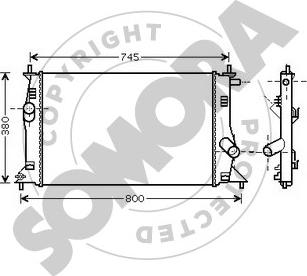 Somora 169040 - Radiatore, Raffreddamento motore autozon.pro