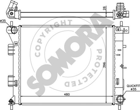 Somora 112340 - Radiatore, Raffreddamento motore autozon.pro