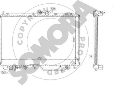 Somora 186040B - Radiatore, Raffreddamento motore autozon.pro