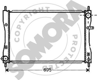 Somora 181240B - Radiatore, Raffreddamento motore autozon.pro