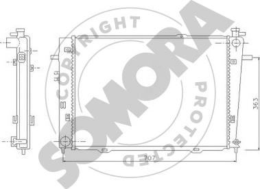 Somora 136540A - Radiatore, Raffreddamento motore autozon.pro