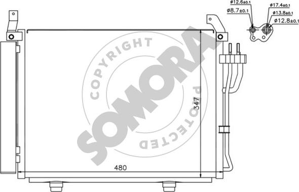 Somora 130260 - Condensatore, Climatizzatore autozon.pro