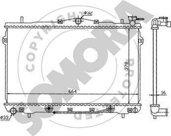 Somora 132040A - Radiatore, Raffreddamento motore autozon.pro