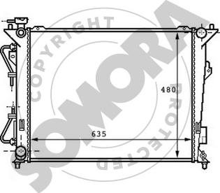 Somora 137140A - Radiatore, Raffreddamento motore autozon.pro