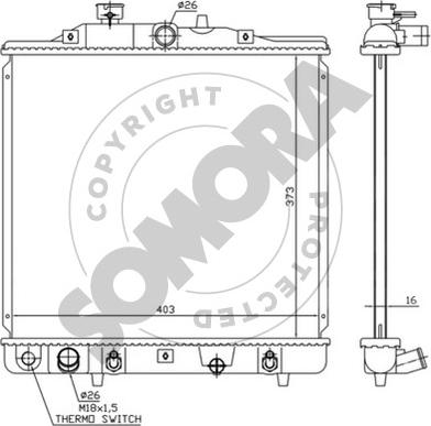 Somora 120440G - Radiatore, Raffreddamento motore autozon.pro