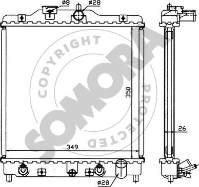 Somora 120443 - Radiatore, Raffreddamento motore autozon.pro