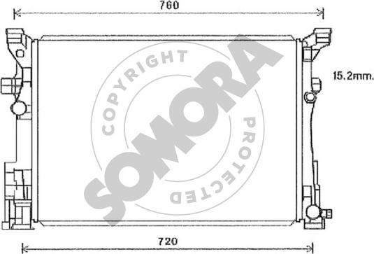 Somora 175440A - Radiatore, Raffreddamento motore autozon.pro