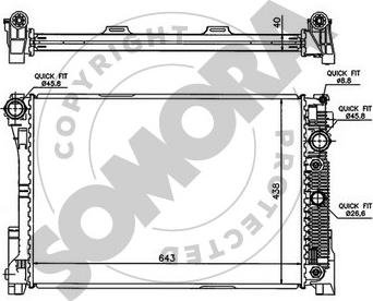 Somora 171440B - Radiatore, Raffreddamento motore autozon.pro