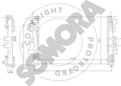 Somora 173140 - Radiatore, Raffreddamento motore autozon.pro