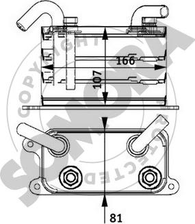 Somora 354166 - Radiatore olio, Cambio automatico autozon.pro