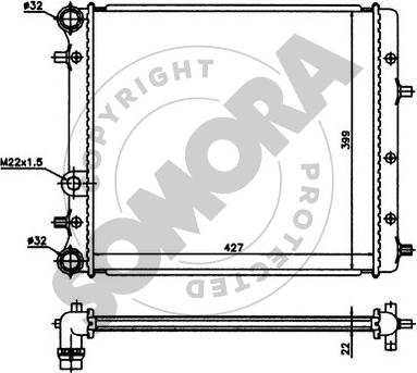 Somora 355440 - Radiatore, Raffreddamento motore autozon.pro