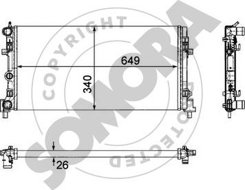 Somora 355640 - Radiatore, Raffreddamento motore autozon.pro