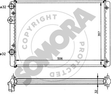 Somora 355241 - Radiatore, Raffreddamento motore autozon.pro