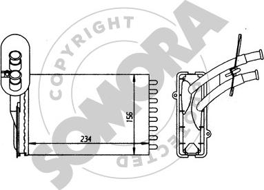 Somora 350550 - Scambiatore calore, Riscaldamento abitacolo autozon.pro