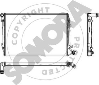 Somora 351040F - Radiatore, Raffreddamento motore autozon.pro