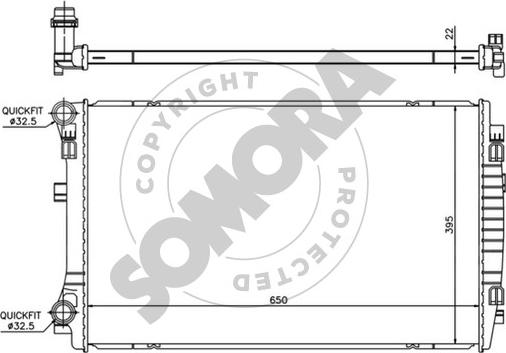 Somora 351240B - Radiatore, Raffreddamento motore autozon.pro