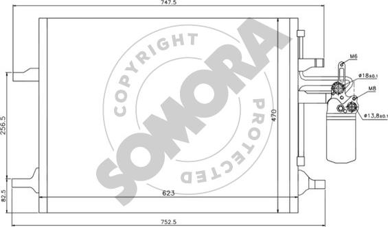 Somora 360160A - Condensatore, Climatizzatore autozon.pro