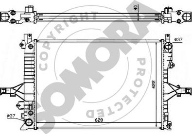 Somora 363340A - Radiatore, Raffreddamento motore autozon.pro