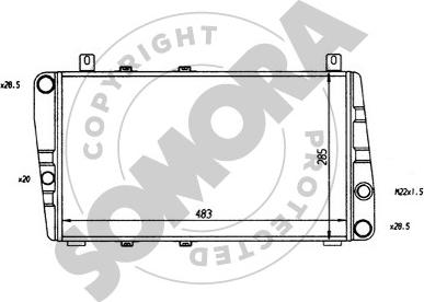 Somora 290140 - Radiatore, Raffreddamento motore autozon.pro