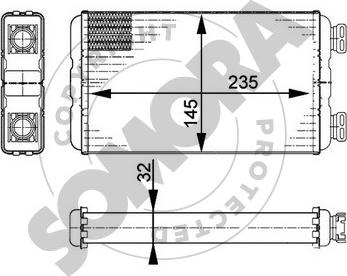 Somora 245550A - Scambiatore calore, Riscaldamento abitacolo autozon.pro