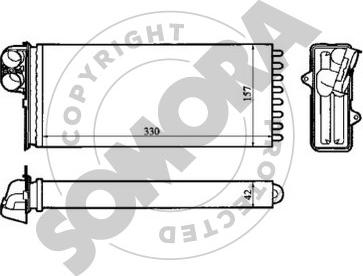 Somora 245550 - Scambiatore calore, Riscaldamento abitacolo autozon.pro