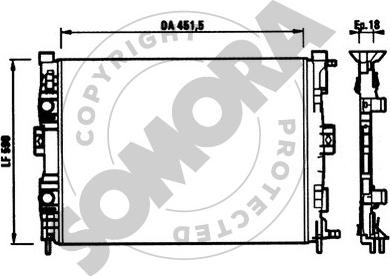 Somora 243240 - Radiatore, Raffreddamento motore autozon.pro