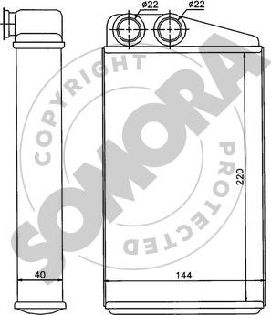 Somora 243250 - Scambiatore calore, Riscaldamento abitacolo autozon.pro