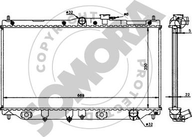 Somora 261040 - Radiatore, Raffreddamento motore autozon.pro