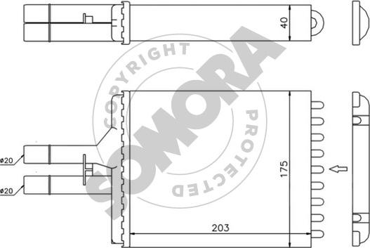 Somora 210450 - Scambiatore calore, Riscaldamento abitacolo autozon.pro