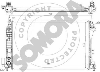 Somora 210640C - Radiatore, Raffreddamento motore autozon.pro