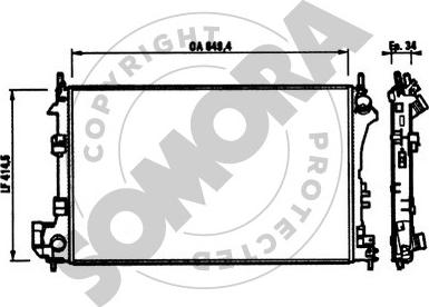 Somora 210641 - Radiatore, Raffreddamento motore autozon.pro